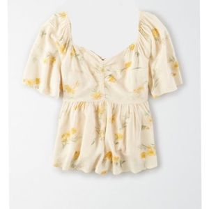 AE Ruched Front Babydoll Top